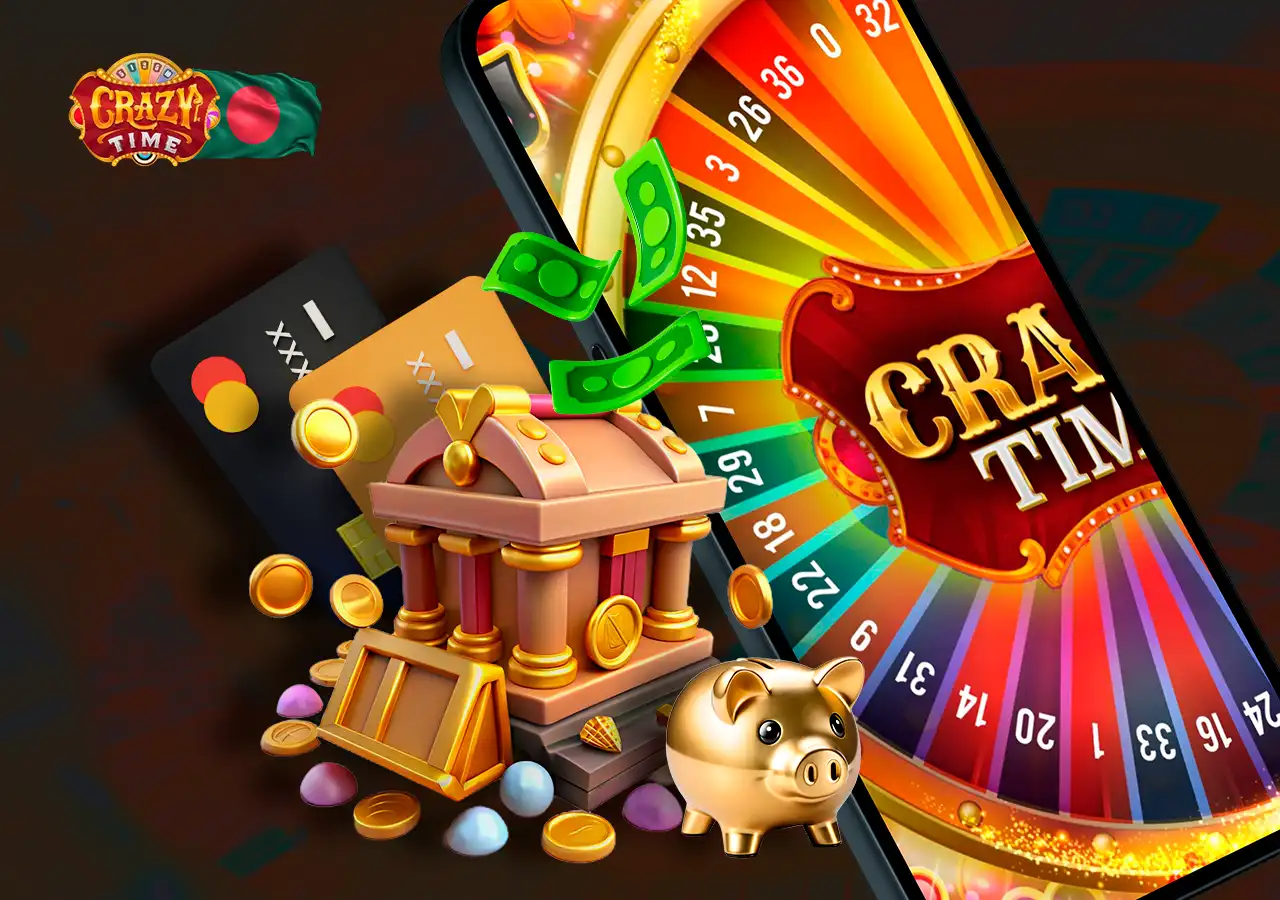 Casino game logo and set of icons with payment options